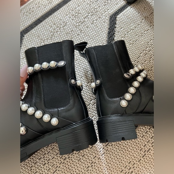 Zara Black Pearl Boots - Picture 7 of 11